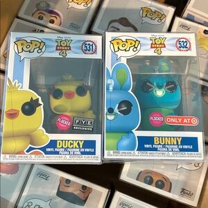 Funko Pop! Toy Story 4 Ducky & Bunny (Flocked)